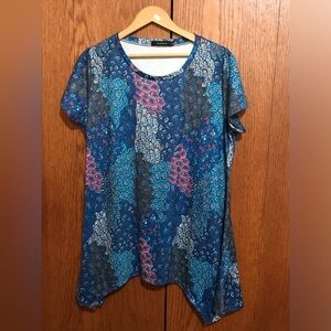 Women’s Fashion Size XXL Top Shirt Blouse Multi Colors Print Design